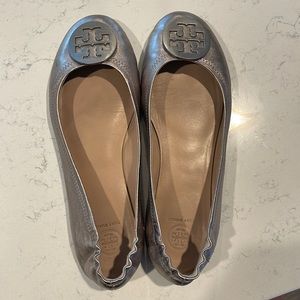 Tory Burch ballet flats size 11 in gunmetal